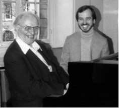With Olivier Messiaen at the Paris Conservatory, Salle Gounod, 1977